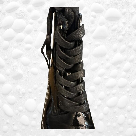 DUNE London Patent Black Combat Boot NWOT 8.5M - Picture 9 of 10